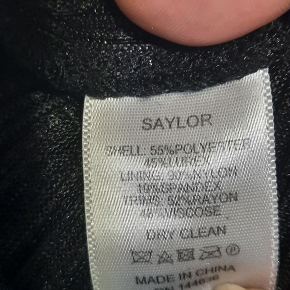 SAYLOR Elegant Tier Ruffle Dress Long Midi Textured Sleeveless Black XS S 2 4 - Picture 6 of 8